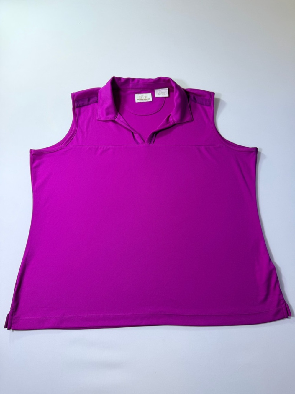EP Pro Golf Tennis Sleeveless Polo Tank Top in Bright Magenta Size XXL